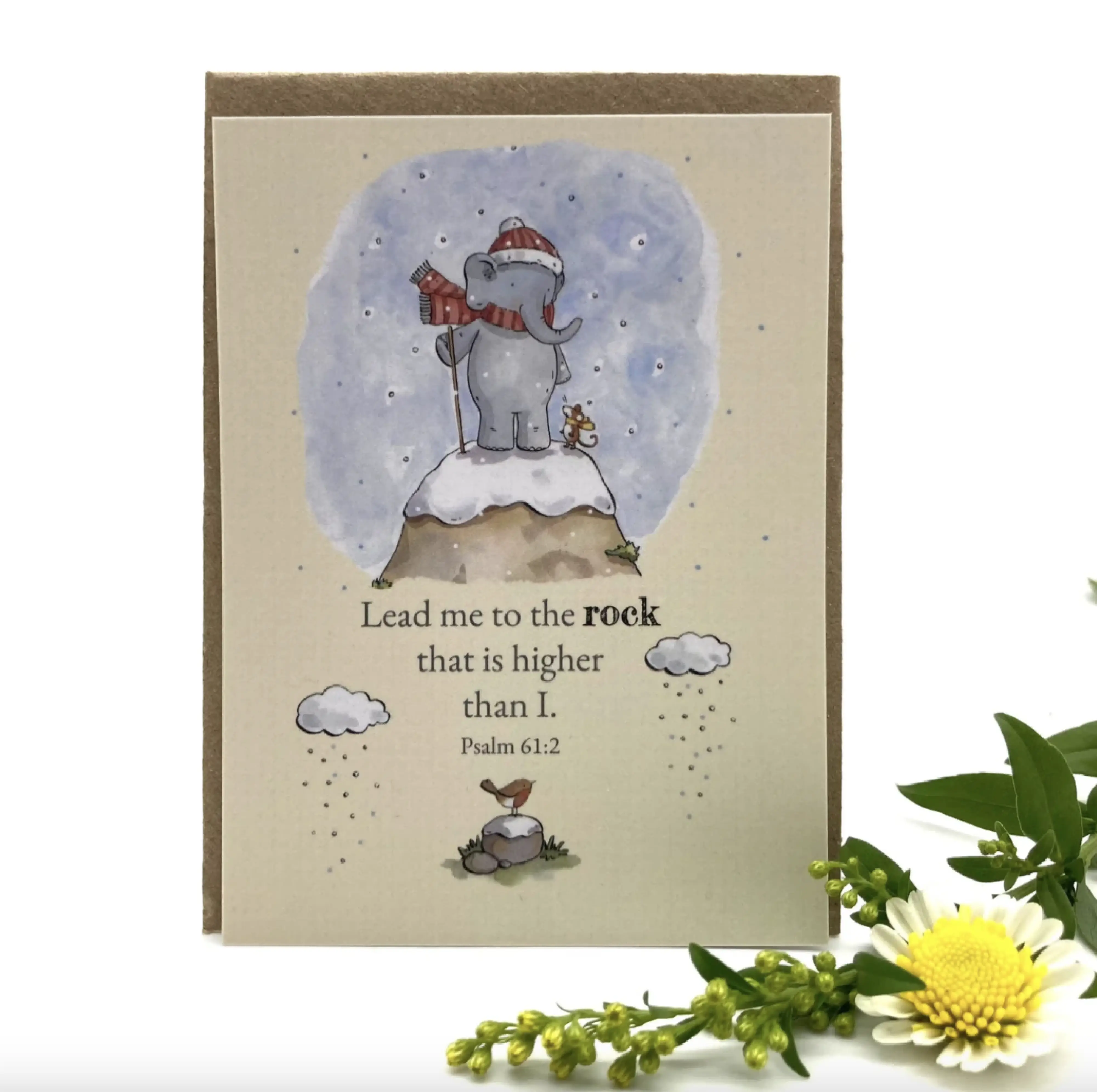 Lead Me to the Rock Elephant Keepsake Card