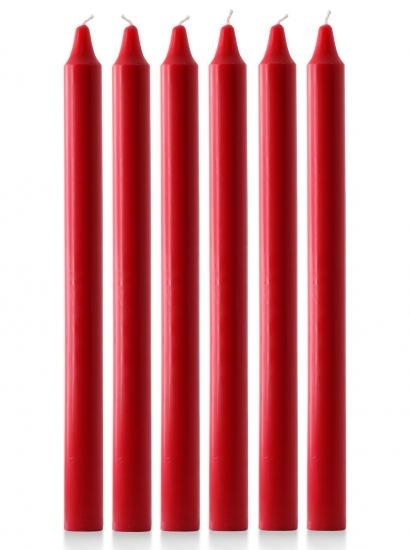 15 x 1 1 8 Red Advent Candle Set - Pack of 6