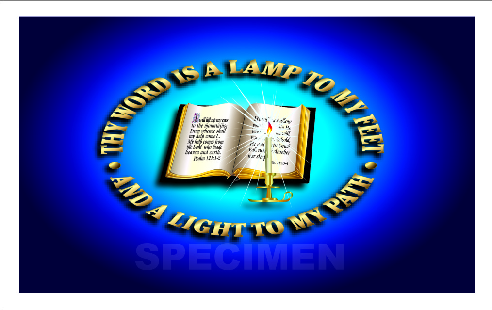 Text Card - Thy Word is a lamp Pack of 20 Same Design| Free Delivery ...