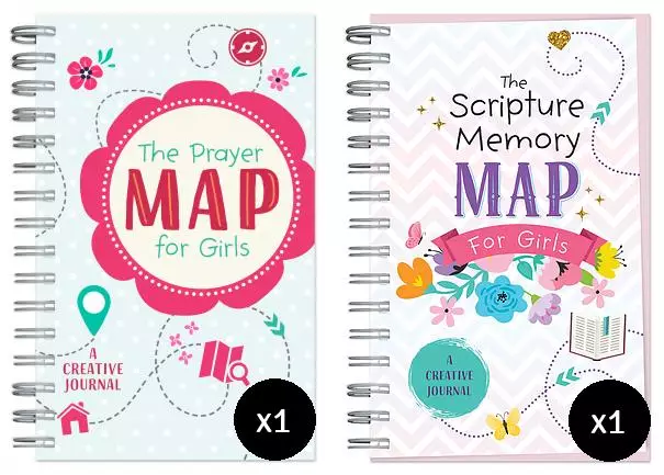 The Scripture Memory and Prayer Map for Girls bundle