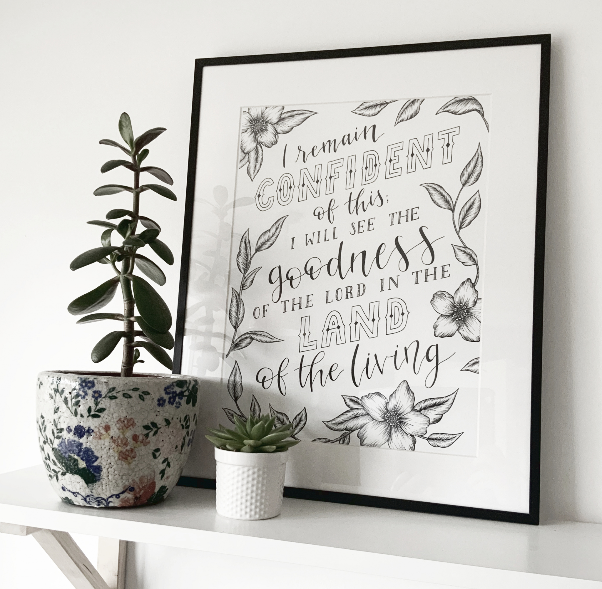 A3 Christian Print - I Remain Confident of this Psalm 27:13| Free ...