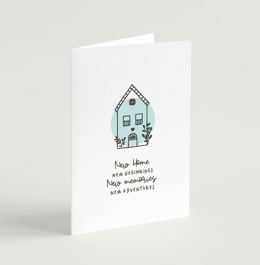 New Home, New Beginnings (Scandi Home) - Greeting Card | Free Delivery ...