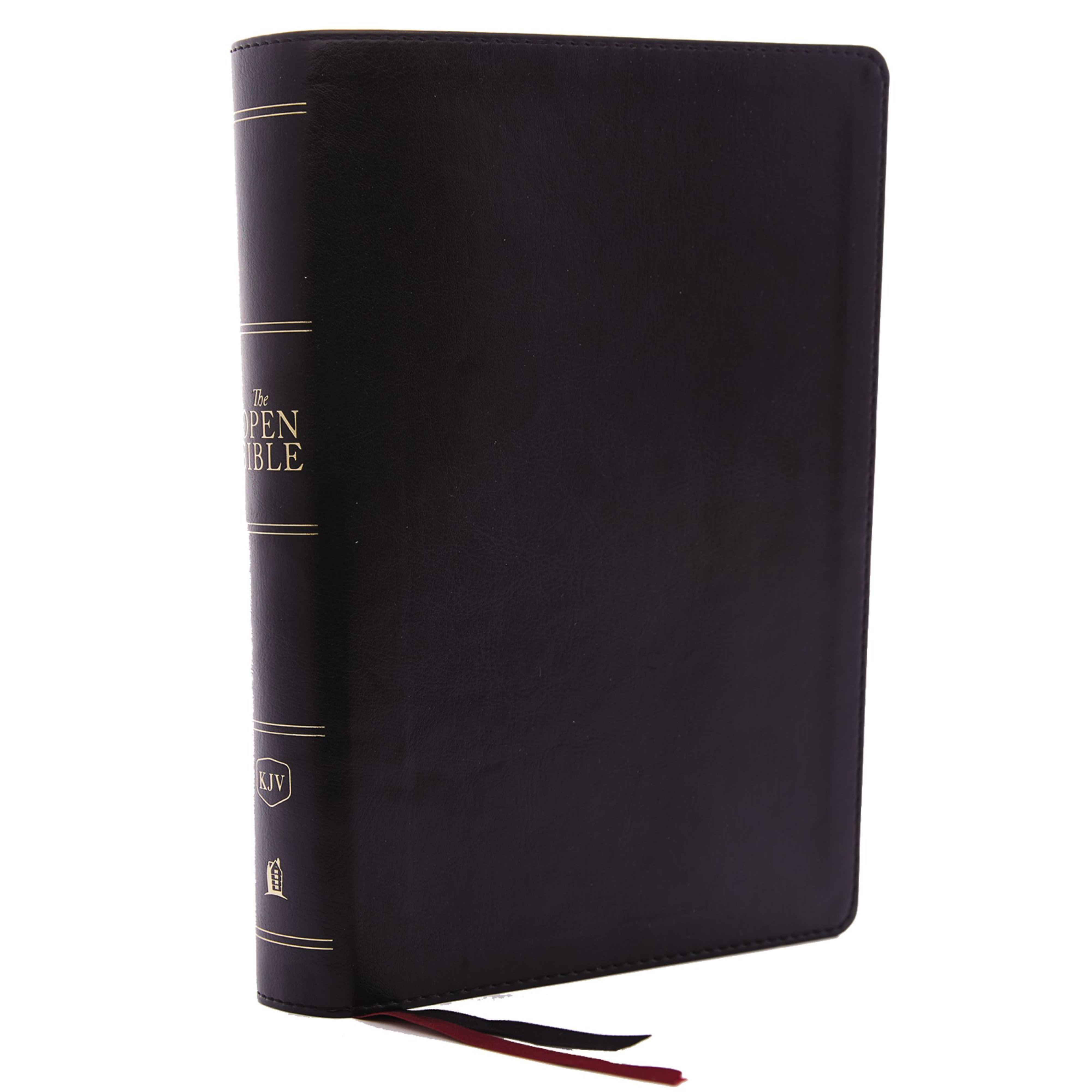 The KJV Open Bible Complete Reference System Black Leathersoft Red