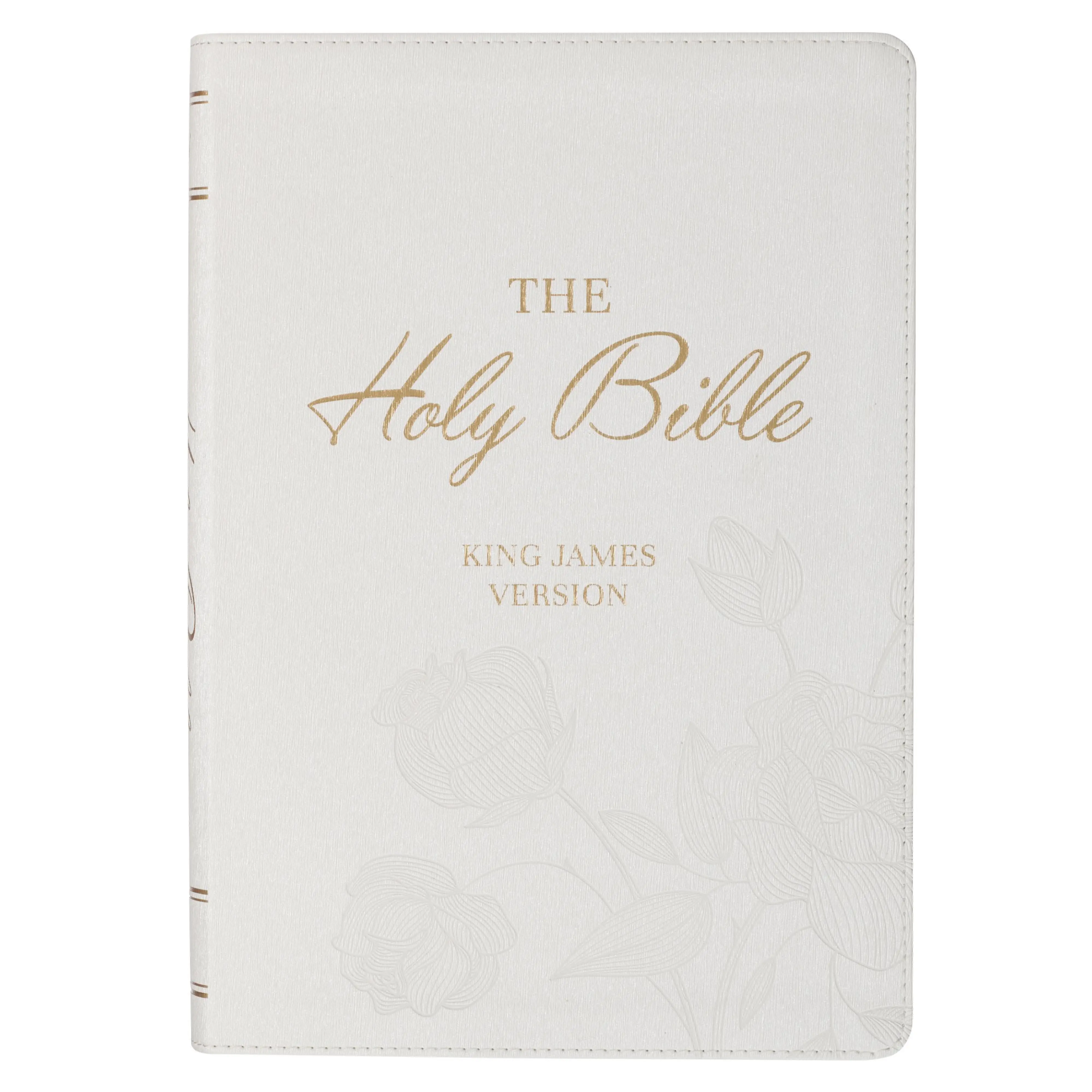 KJV Bible Super Giant Print Faux Leather, White