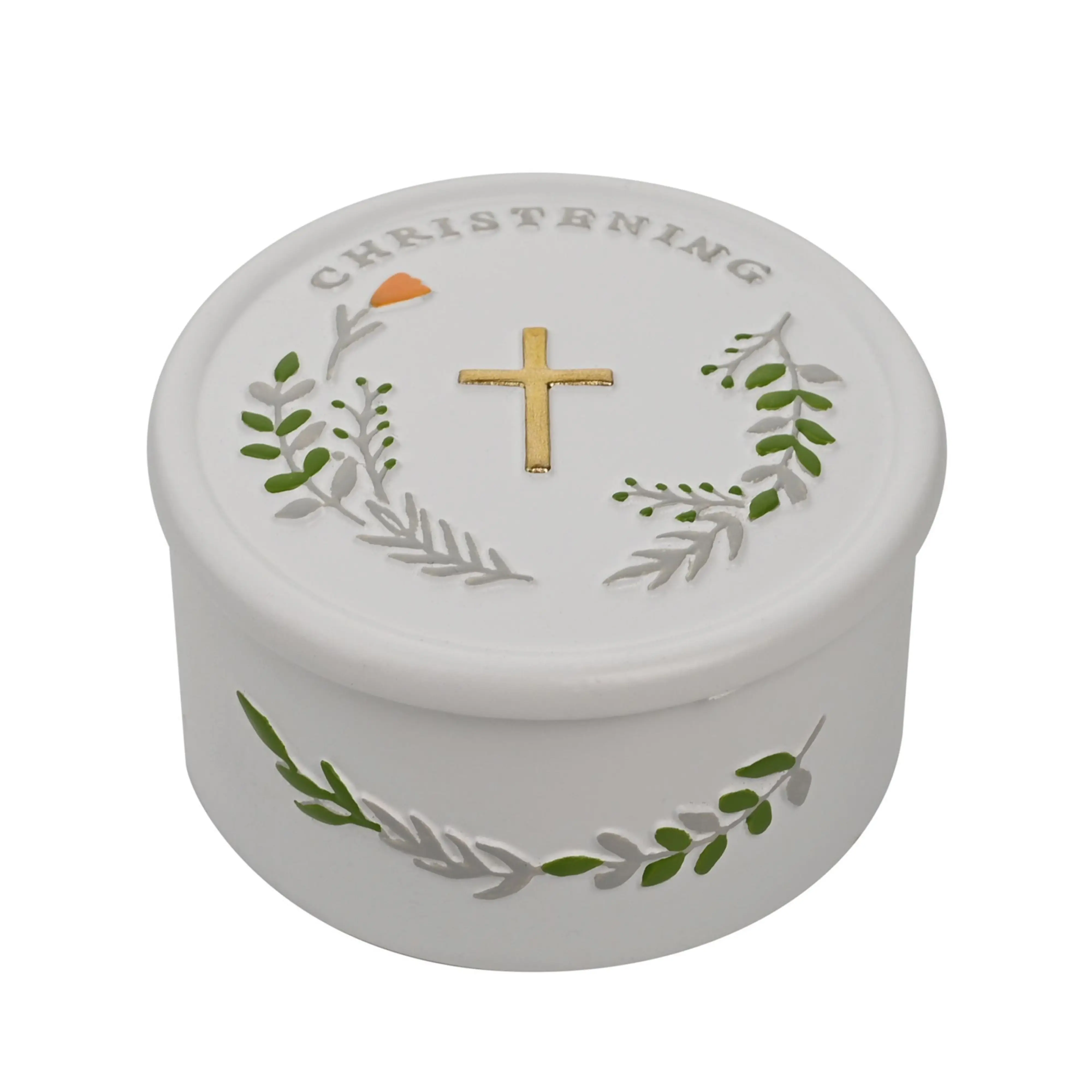 Faith & Hope Resin Trinket Box - Christening