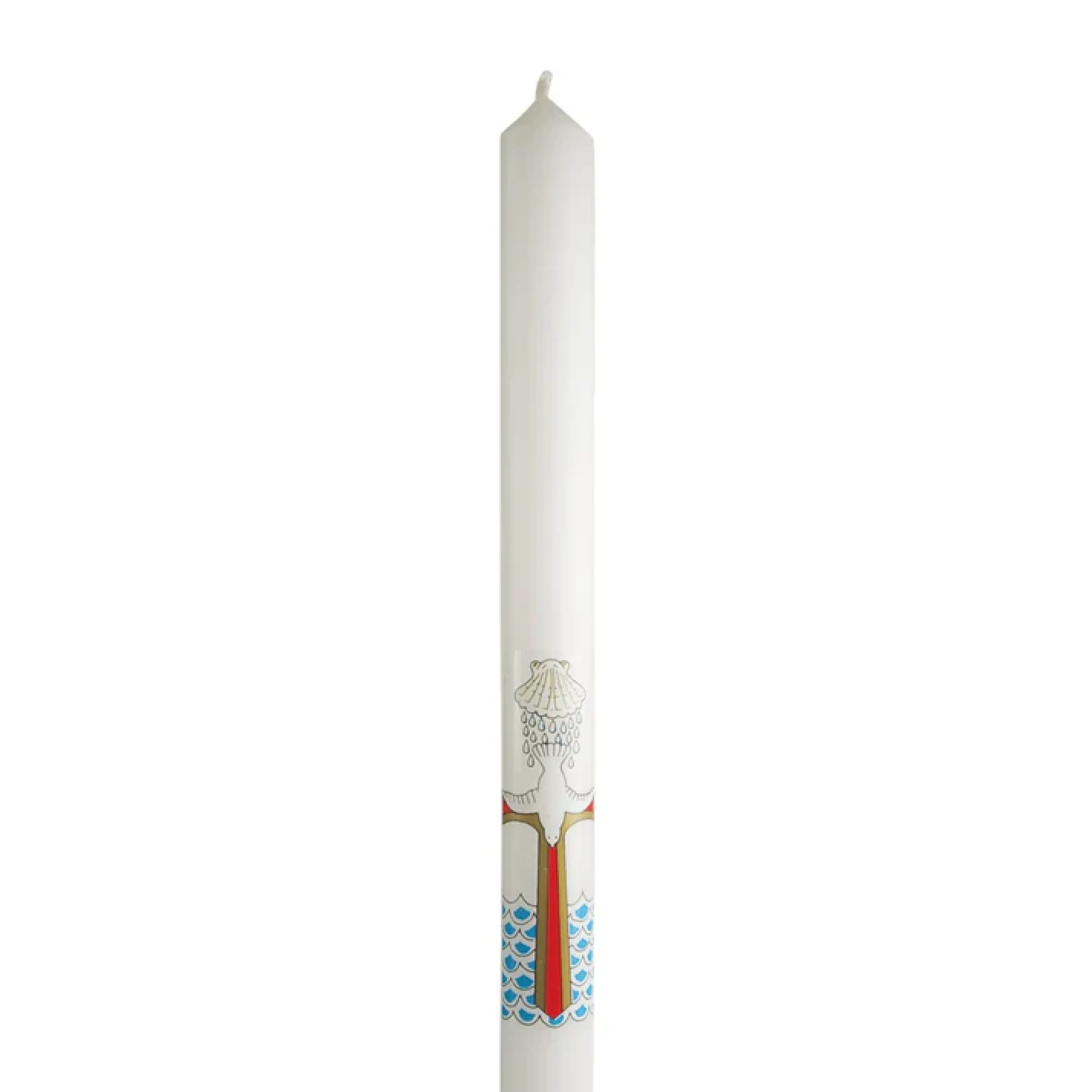 12 x 7/8" Baptismal Candle- White Cathedral - Single