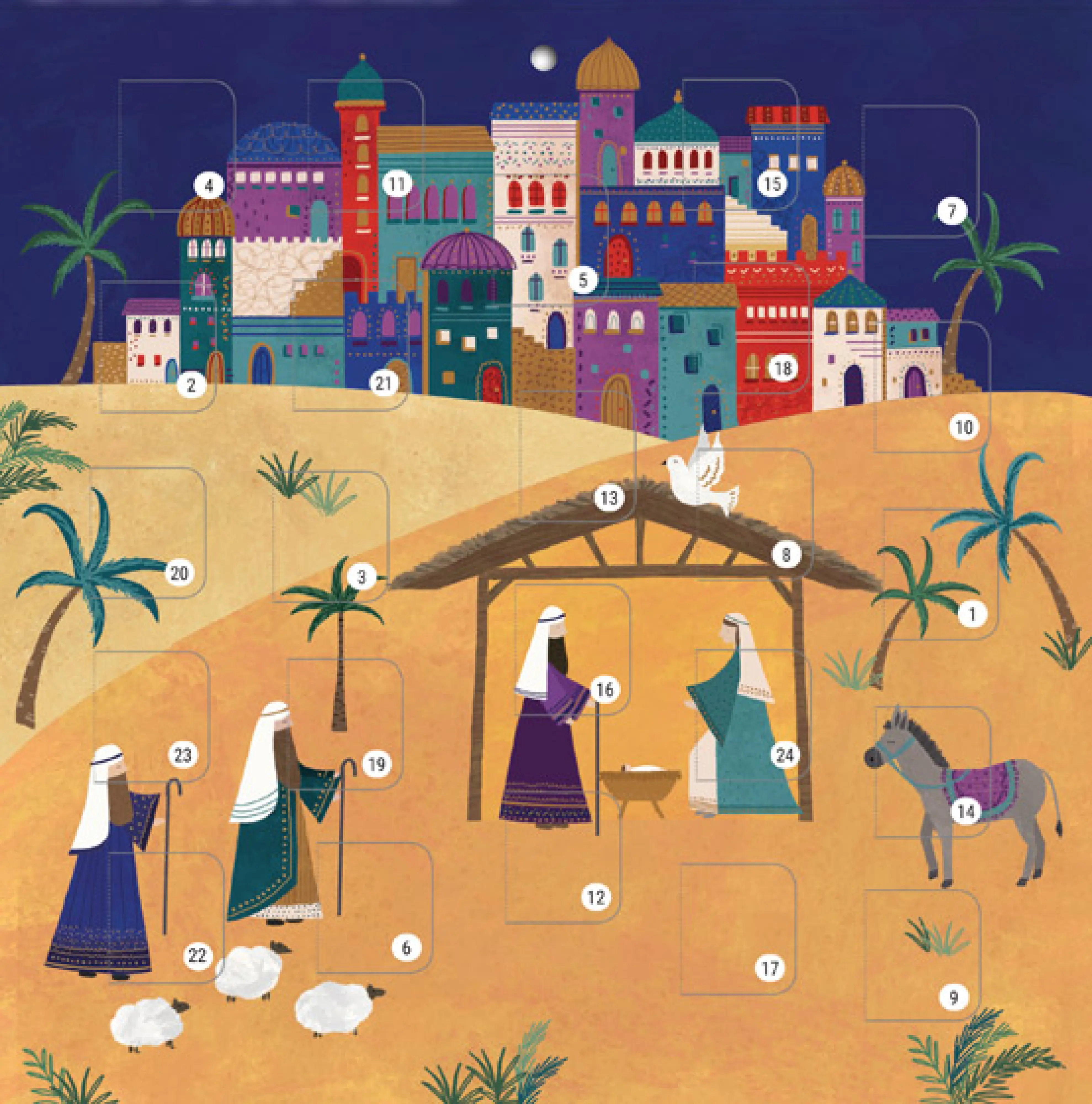 A Saviour Is Born Advent Calendar Card