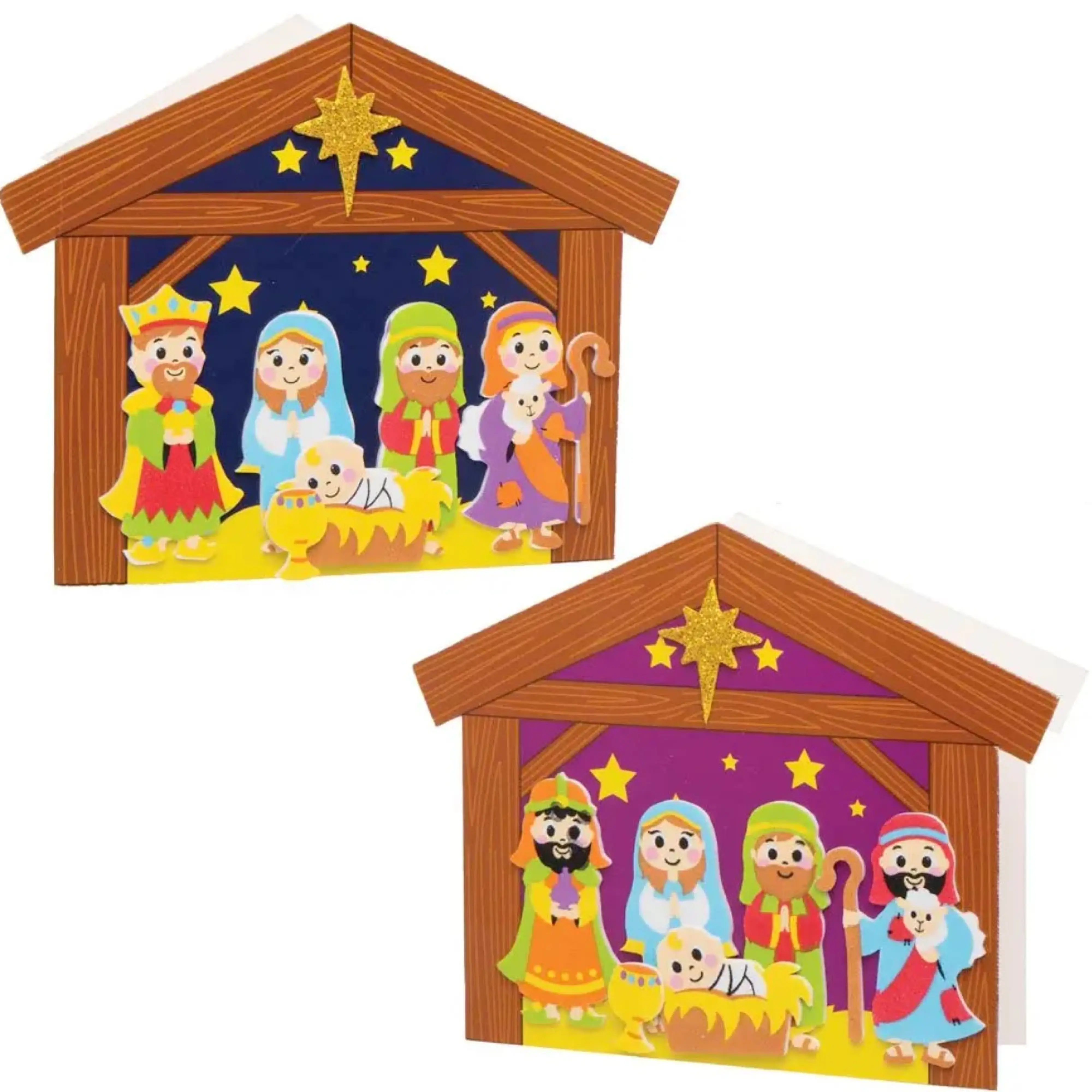 Nativity Scene Card Kits (Pack of 6)