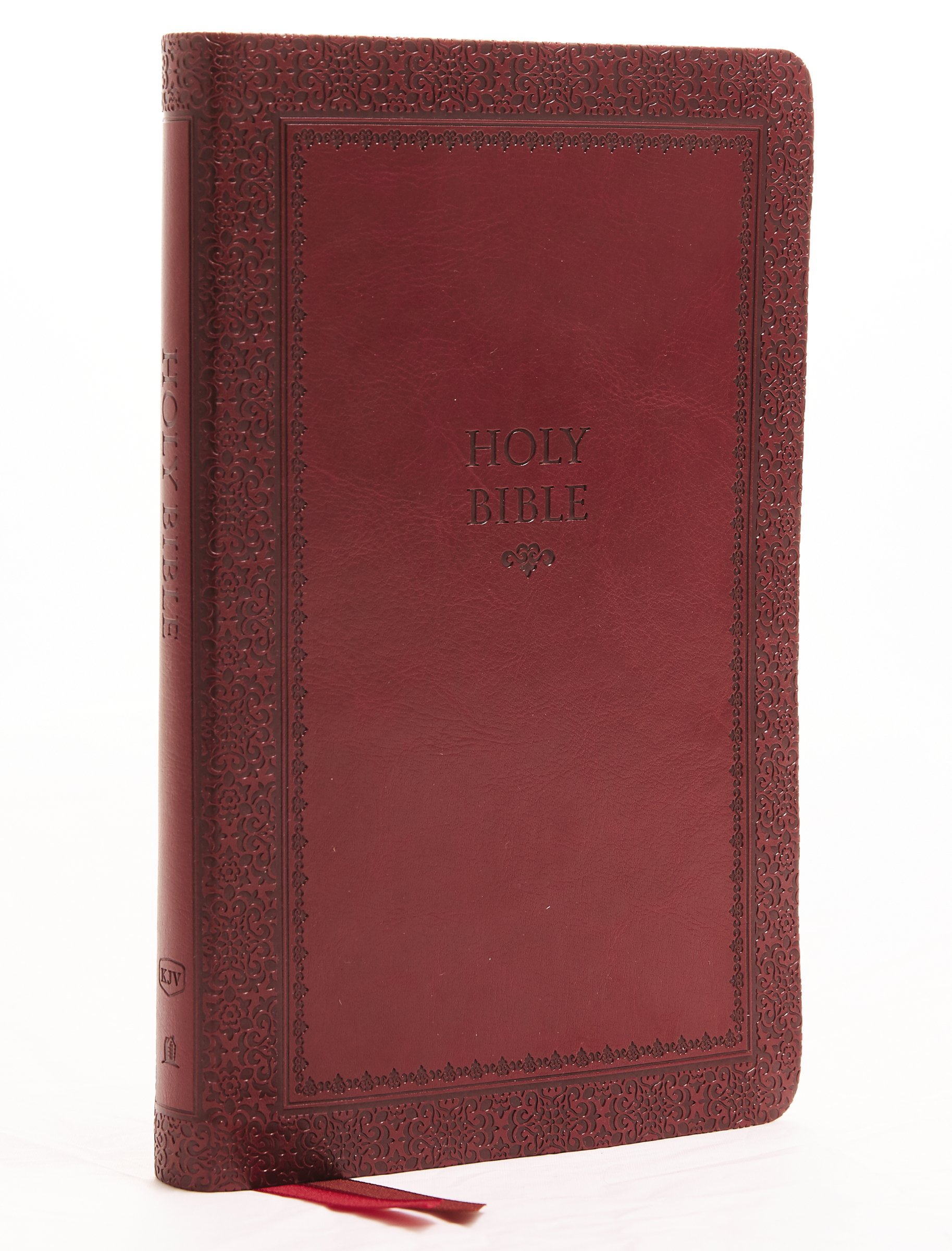 KJV Thinline Bible Standard Print Leathersoft Red Indexed Red Le